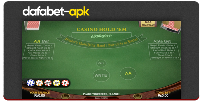 Poker at Dafabet casino